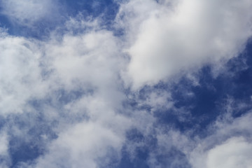 Clear blue sky with cloudy as a background wallpaper, pastel sky wallpaper