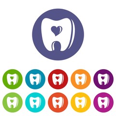 Healthy tooth icon. Simple illustration of healthy tooth vector icon for web