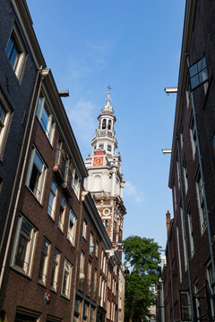 Munttoren clock tower in Amsterdam