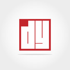 Initial Letter DY Logo Design Template