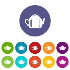 Ceramic kettle icon. Simple illustration of ceramic kettle vector icon for web