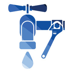 Icon of wrench and faucet