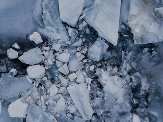 Frozen lake in Iceland