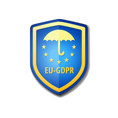 EU GDPR shield label illustration