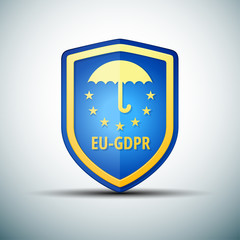 EU GDPR shield label illustration
