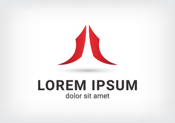 building vector logo design template, architecture icon, sharp sign, vector illustration