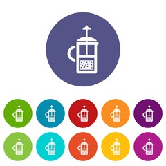 Press kettle icon. Simple illustration of press kettle vector icon for web