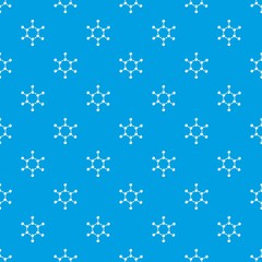 Molecule pattern vector seamless blue repeat for any use