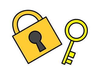 南京錠と鍵(色)