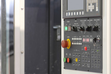 control panel of computerized numerical control metalworking machine