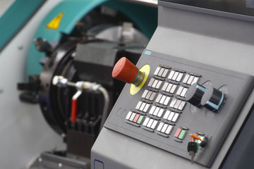 control panel of computerized numerical control metalworking machine