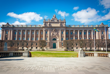 Obraz premium Swedish Parliament House facade