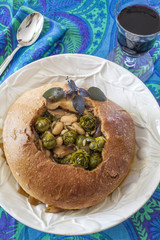 Brussel Sprout and White Bean Soup