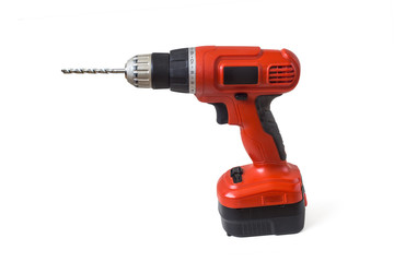 Orange electric drill