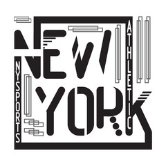 New York T-shirt Typography, Brooklyn, Graphics, Vector Illustration