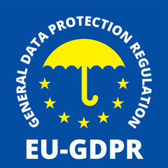 EU GDPR label illustration