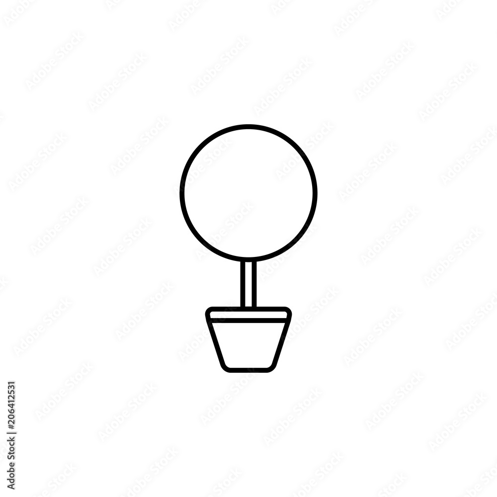 Poster table lamp line icon. element of household icon for mobile concept and web apps. thin line table lam