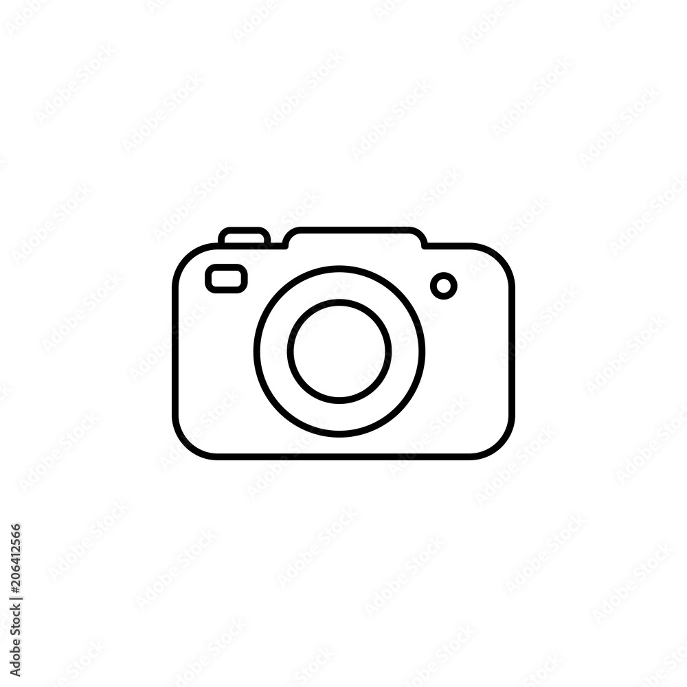 Poster camera line icon. element of household icon for mobile concept and web apps. thin line camera icon c
