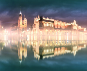 Obraz premium Krakow rainy autumn