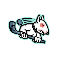 Bull Terrier Ice Hockey Mascot
