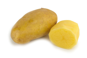 potato fresh half potato isolated on white background