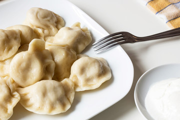 fresh polish dumplings, pierogi ruskie