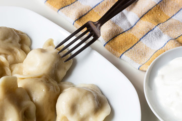 fresh polish dumplings, pierogi ruskie