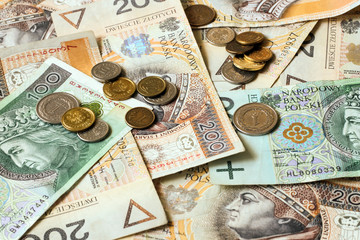 polish money background