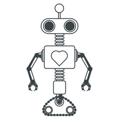 robot machine isolated icon vector illustration design