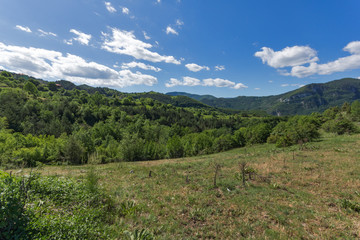 Amazing landscape of Green Hills near Village of Borovo in Rhodope Mountains, Plovdiv region, Bulgaria