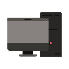 desktop computer isolated icon vector illustration design