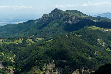 Amazing landscape of Green Hills near Krastova gora (Cross Forest) in Rhodope Mountains, Plovdiv region, Bulgaria