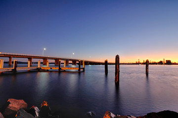 Fototapeta na wymiar Forster Tuncurry Bridge NSW Australia