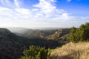 Hazy morning at Palo Duro Canyon
