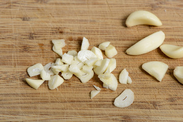 Garlic on the Chopping Board
