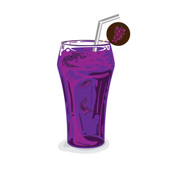 fastfood grape cup glass soft drink soda drawing graphic object