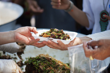 Feeding the poor Helping each other in society