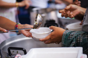 Feeding the poor Helping each other in society