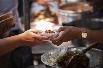 Feeding the poor Helping each other in society