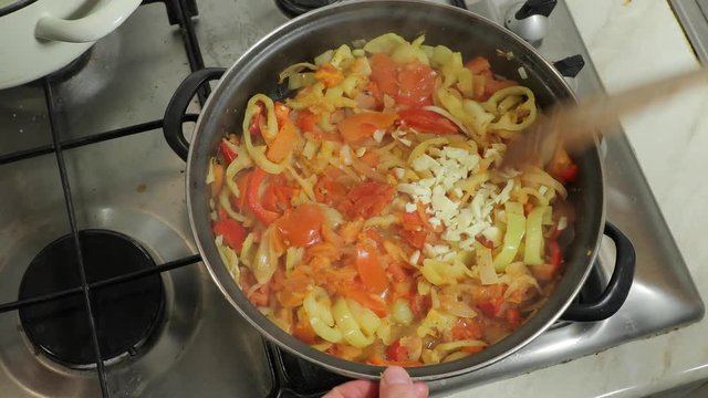 Cooking Vegetable Lecho