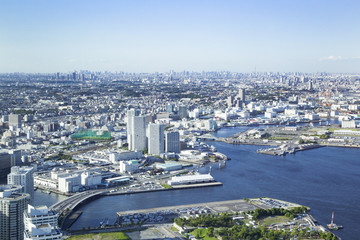 The landscape of Yokohama Bay