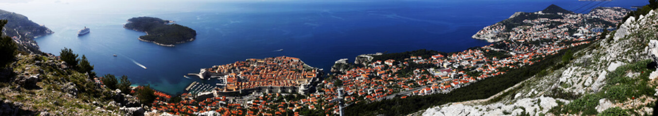 Naklejka na ściany i meble Dubrovnik Panorama, Croatia