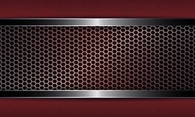 Geometrical abstract rippled background with a rectangular frame like a metal grille.