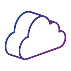 cloud computing isometric icon vector illustration design