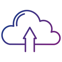 cloud computing with arrow upload vector illustration design