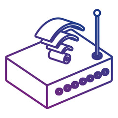 router device isometric icon vector illustration design