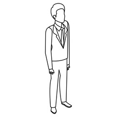 businessman avatar character icon vector illustration design