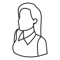 businesswoman avatar character icon vector illustration design