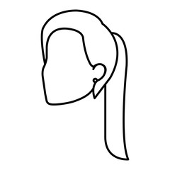 Obraz premium beautiful woman head avatar character vector illustration design