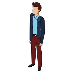 businessman avatar character icon vector illustration design